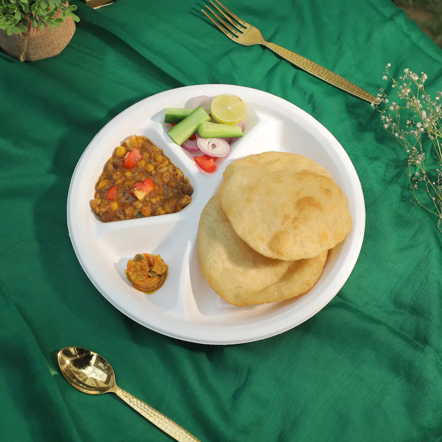 The 11" 4 Compartment Round Plate - Image 2