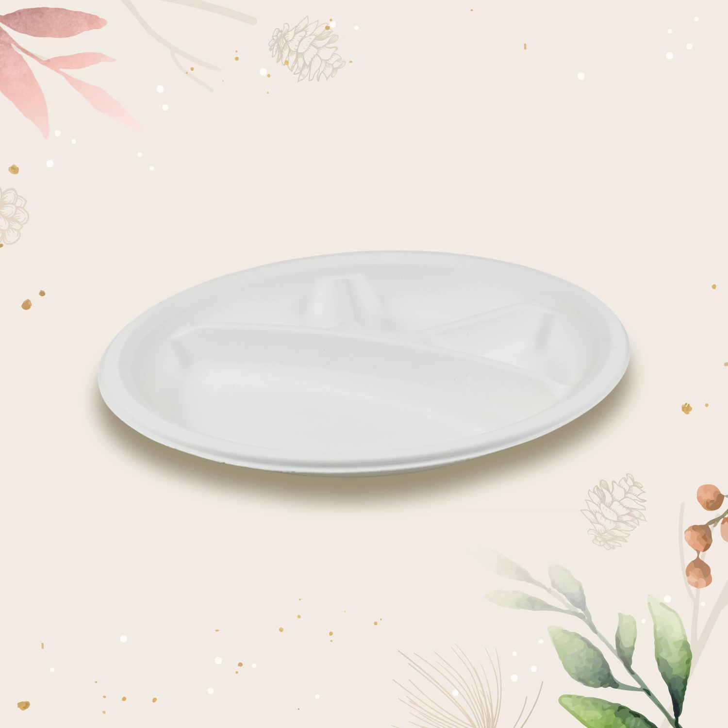 The 11" 4 Compartment Round Plate - Image 4