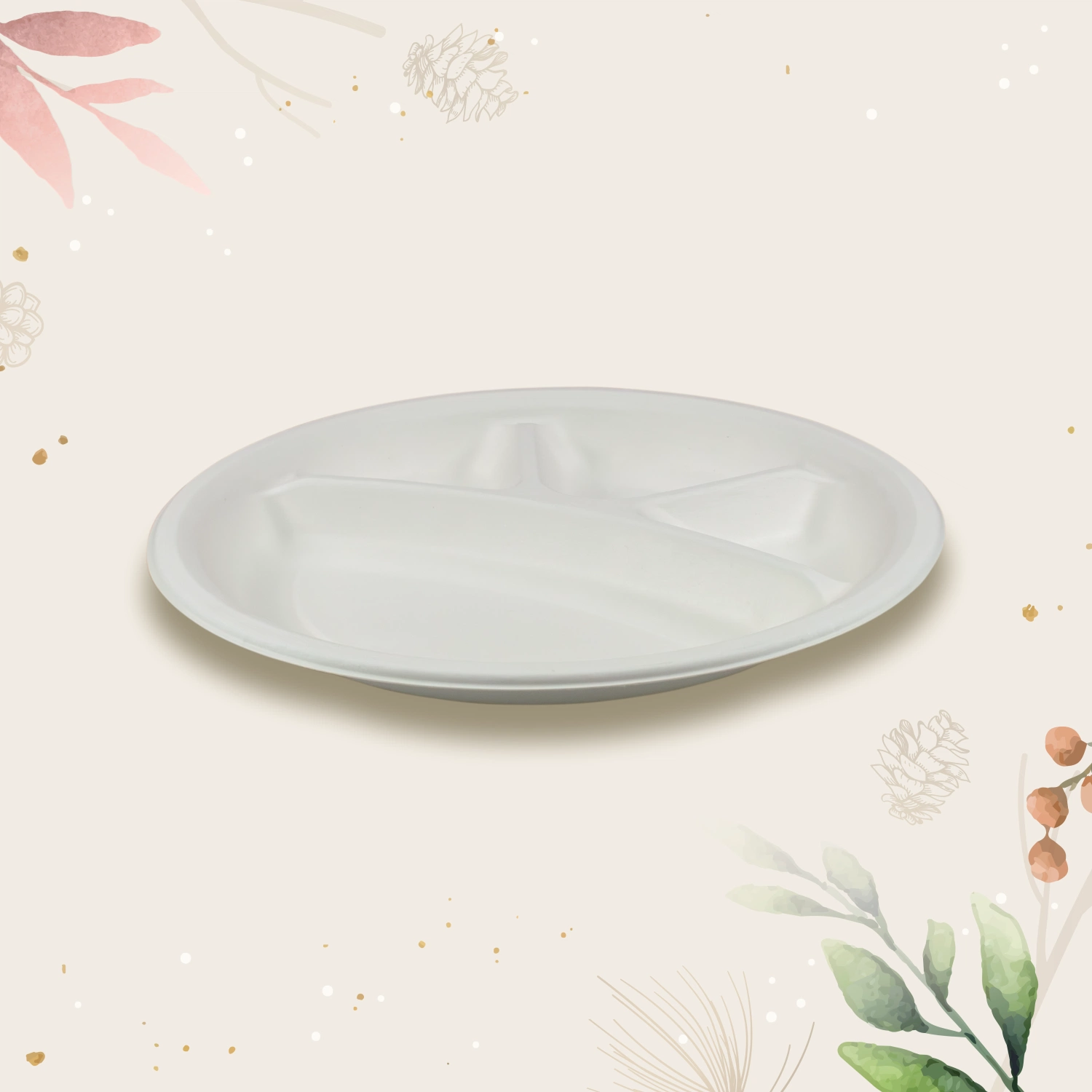 The 12" 4 Compartment Round Plate - Image 4